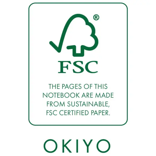 Okiyo FSC-Certified Paper A5 Hard Cover Notebook FSC-Certified Logo